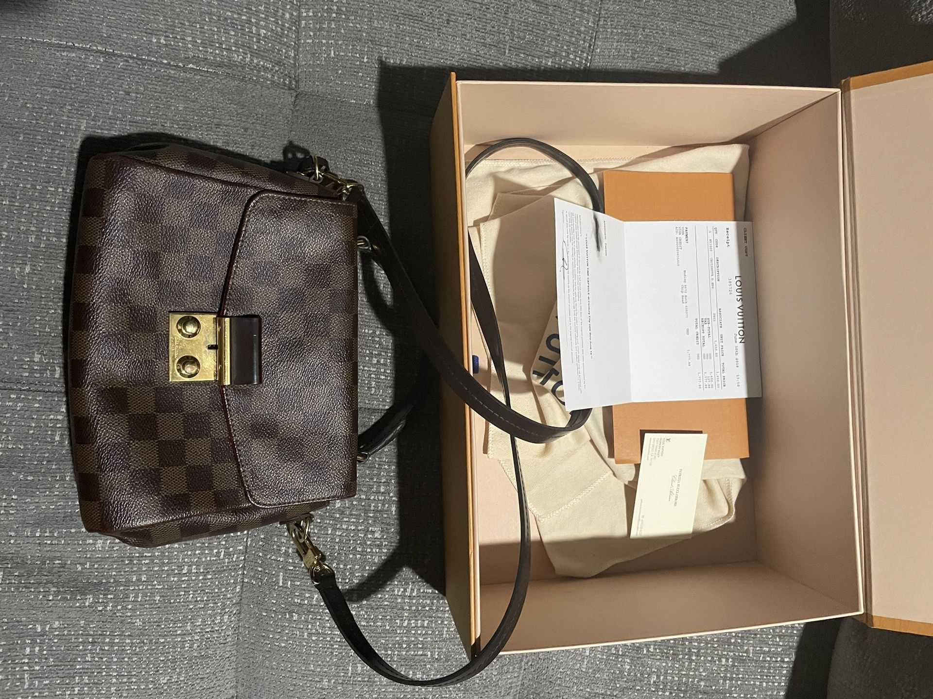 Authentic Louis Vuitton Damier Ebene Croisette $ 1400 Obo