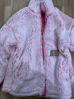 Brand New Hot Pink & Light Pink Sherpa Jacket 
