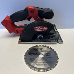 Milwaukee M18 FUEL 18V Lithium-Ion Brushless Cordless Metal Cutting 5-3/8 in. Circular Saw (Tool-Only) w/ Metal Saw Blade