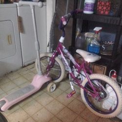 Girls Bike And Scooter 
