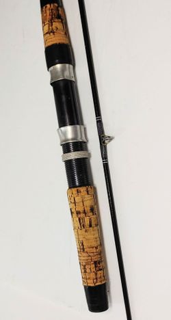 Vintage Unbranded Spin Casting Fishing Rod 6'8" 2 Pc. CLEAN & READY DECOR