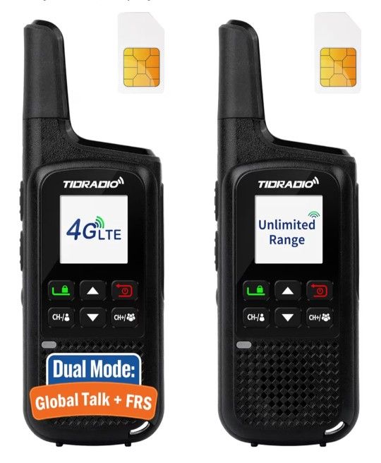 ☆ TIDRADIO TD-M2 Pro Unlimited Range Rapid Global Walkie Talkies,Dual Mode -4G LTE PoC Radio with SIM Card+FRS Two Way Radio Long Range Global PTT 2-w