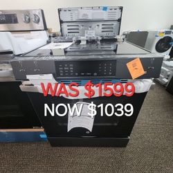 GE 30" SLIDE IN ELECTRIC CONVECTION RANGE WOTH PREHEAT AIR FRY