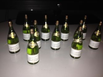 Kids bubbles in mini champagne bottles