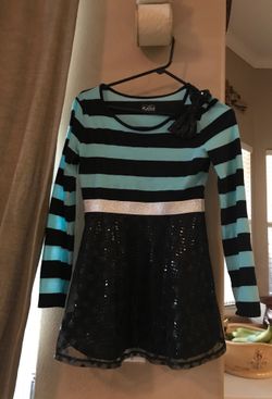 Blue and black sparkly dress