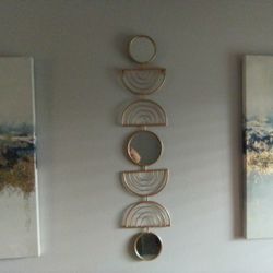 b e b e paintings w/mirror//home decor