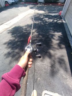 Berkley lightning paired with daiwa bait reel