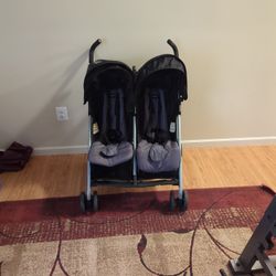 Evenflo Minno Twin Double Stroller, Glenbarr Grey

