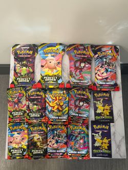 Pokémon TCG: Loose & Sleeved English Booster Packs — Chaos Rising / Perfect Order / Trick or Trade