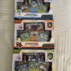 Pokémon TCG Paldea Collection Box Fuecoco, Quaxly & Sprigatito Set of 3 SEALED