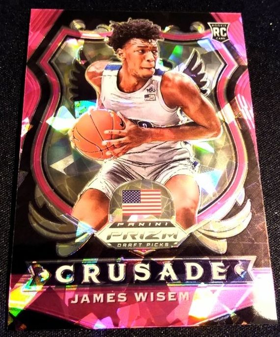 James Wiseman 2020 Panini Crusade pink Cracked Ice Rookie! GOLDEN STATE WARRIORS DRAFT PICK