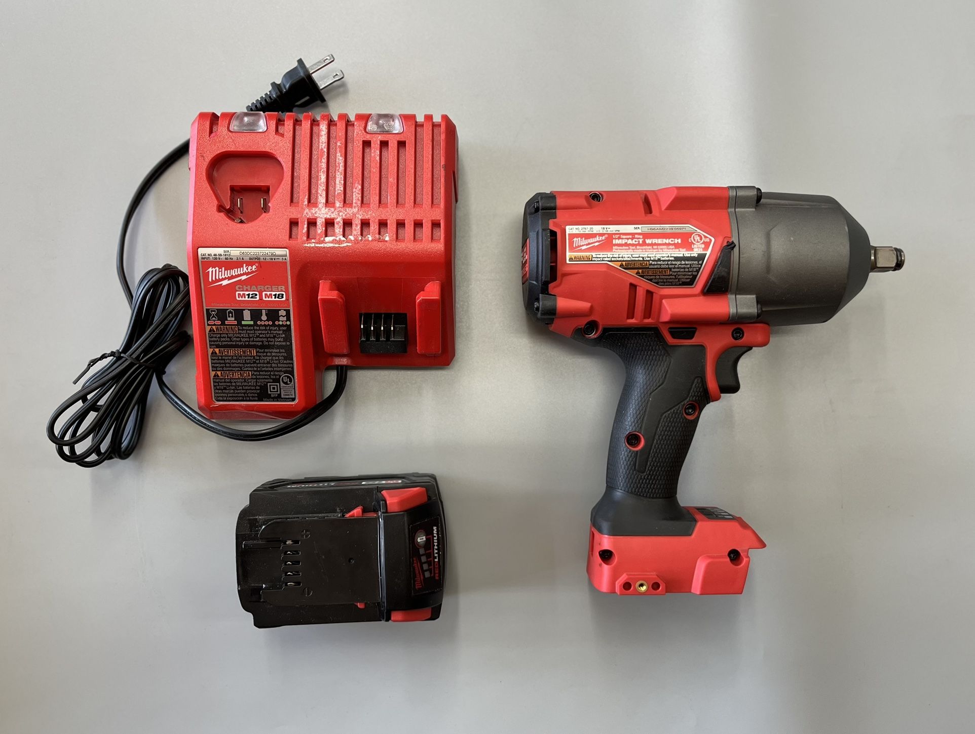 Milwaukee Impact Wrench 1/2" Square Ring