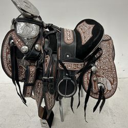 Montura Con Fuste Plateada 