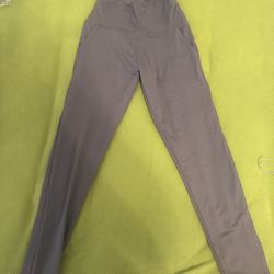 Women Leggings Gray Size M Tummy Control
