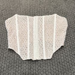 White Corset Top Cotton Candy LA