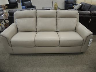 Leather Sofa - Taupe | Couch | Living Room Couch
