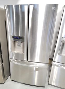 Kenmore 3 Door Stainless Steel Refrigerator
