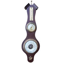 Vintage 3 in 1 Weather Station German Barometer Thermometer Hygrometer Wooden Metal Germany