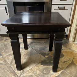 Dark wood carved End Table
