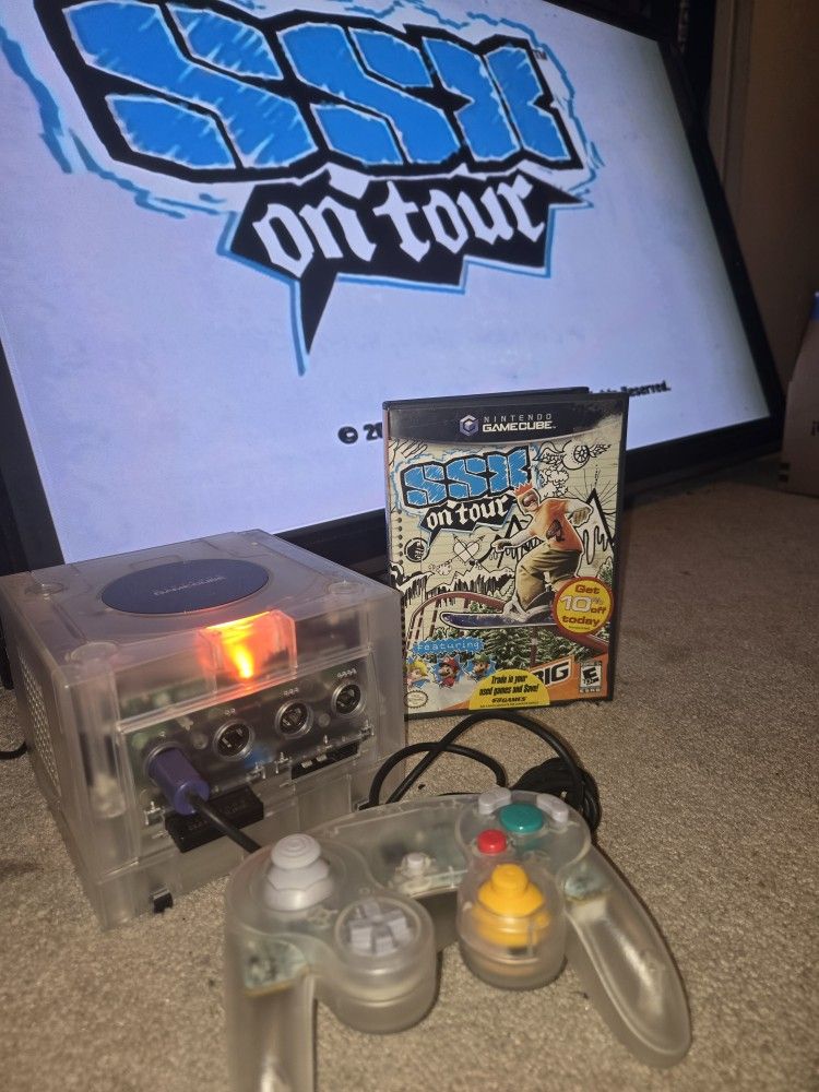 Gamecube Clear Shell With Controller