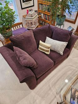 Plum Colored Sofa and Loveseat