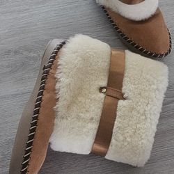 Jessica Simpson Shearling Lamb fur Moccasin Boot