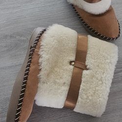 Jessica Simpson Shearling Lamb fur Moccasin Boot