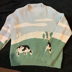 Cow Knit Sweater 