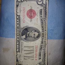 1928 $5 Red Seal USD