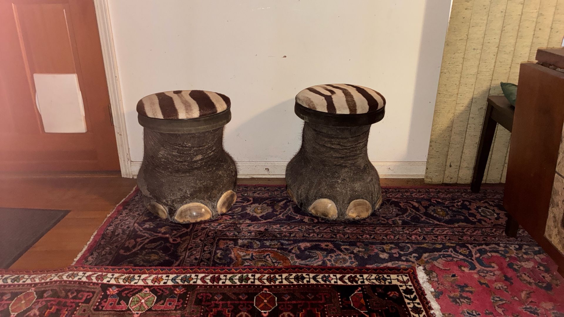 2 Elephant Feet Stools