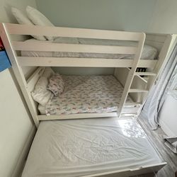 Pottery Barn White FULL SIZE Bunk Bed With TWIN