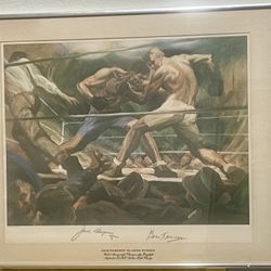 Jack Dempsey/gene Tunney Signed Boxing Poster