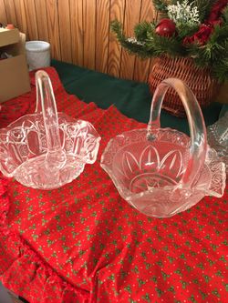 Crystal glass baskets