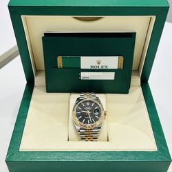 2016 Rolex Pre Owned 41mm DateJust-II Black Stick Dial-W/Card