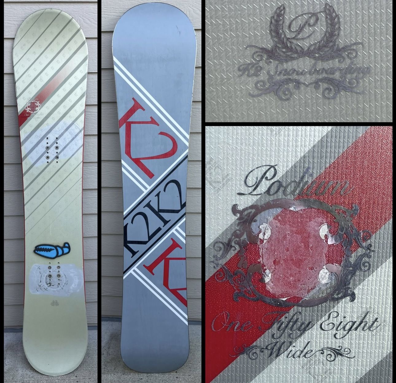 Snowboard K2 "Podium" WiDE 158cm Twin For Big Feet