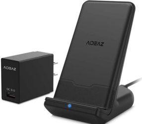AIDEAZ Wireless Charger Qi Wireless Charging Stand, Compatible with iPhone 11/XS/X/XR/12/12 mini/12 Pro Max, 10W for Galaxy S20/S10/S9/Note 10/Note 9,