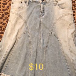 Girls Denim Jean Skirt size 16R