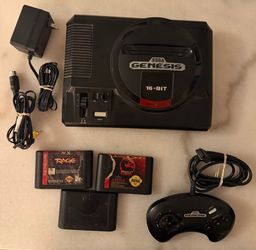 Sega Genesis Model 1 Console Bundle – Tested & Working – 3 Games Included