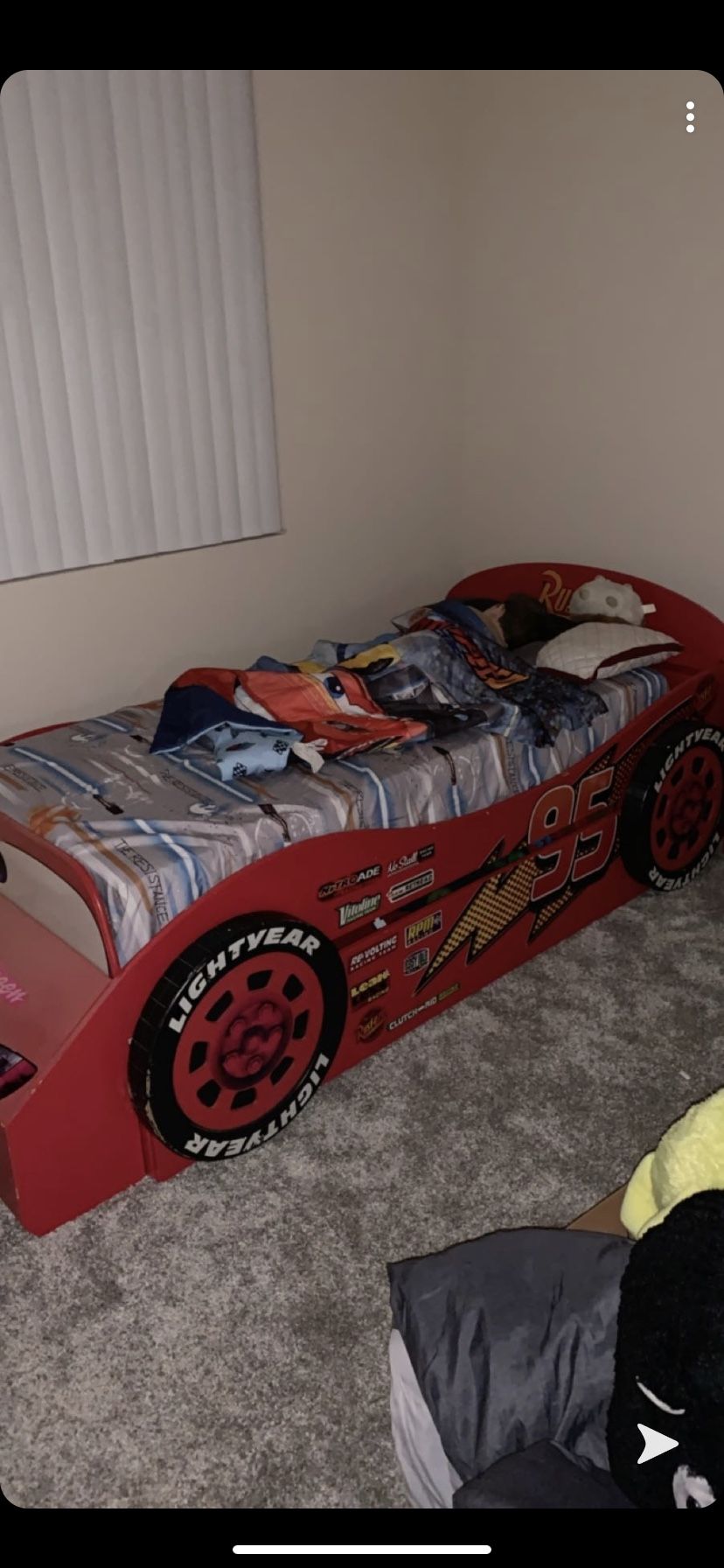 Lightning McQueen bed and gas tank dresser