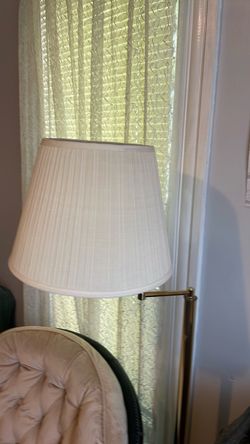 Gold accent brass Swing Arm Floor Lamp