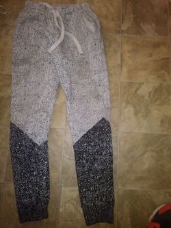 Black and white joggers