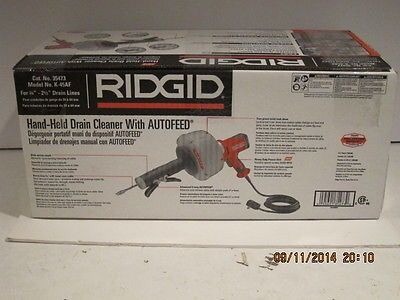 Ridgid K45 Auto-Feed Drain Snake / Drain Cleaner ... NEW IN BOX