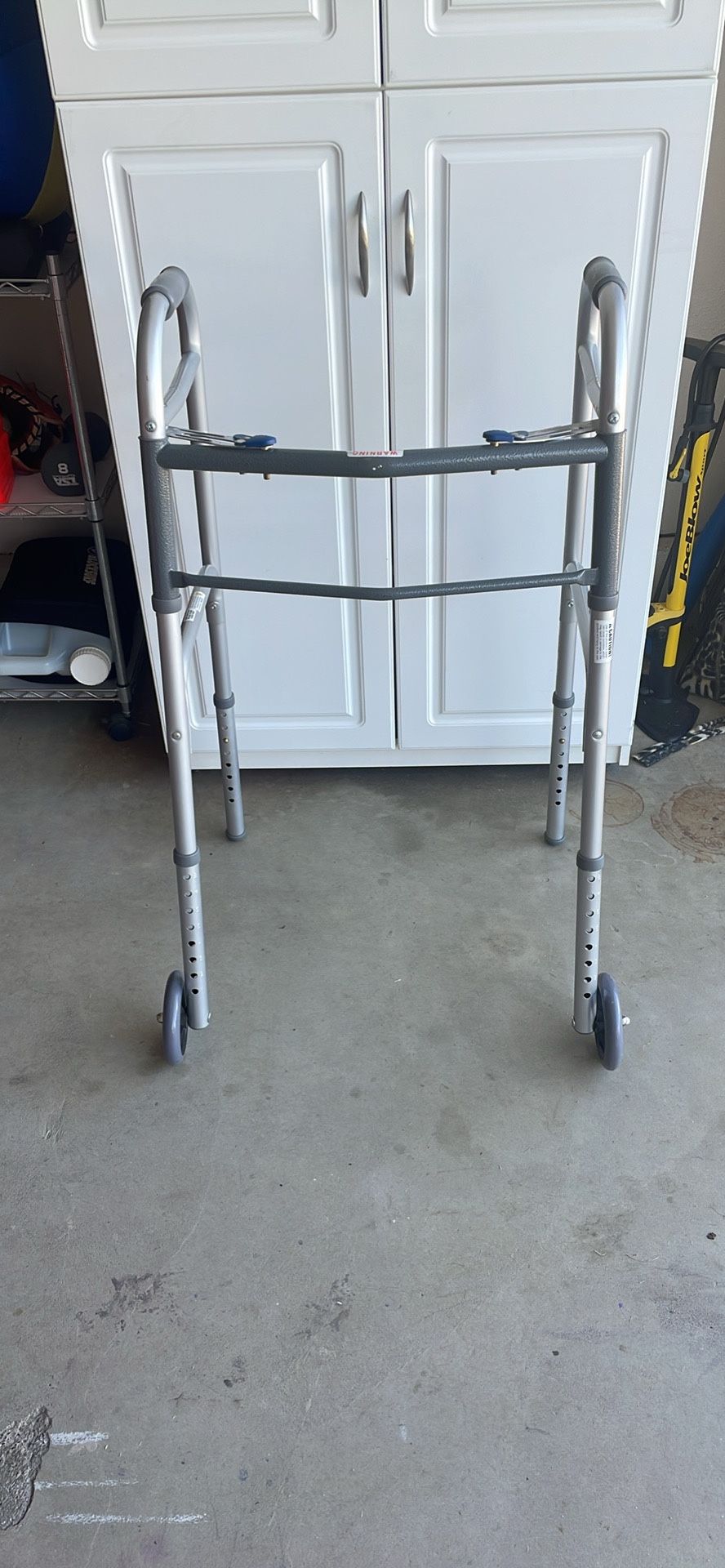 ProBasics Aluminum Two Button Walker With Wheels