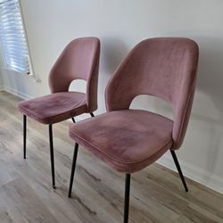 High Quality  Velvet Dining Chair - Set Of 2