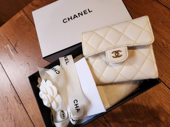 Chanel White Wallet