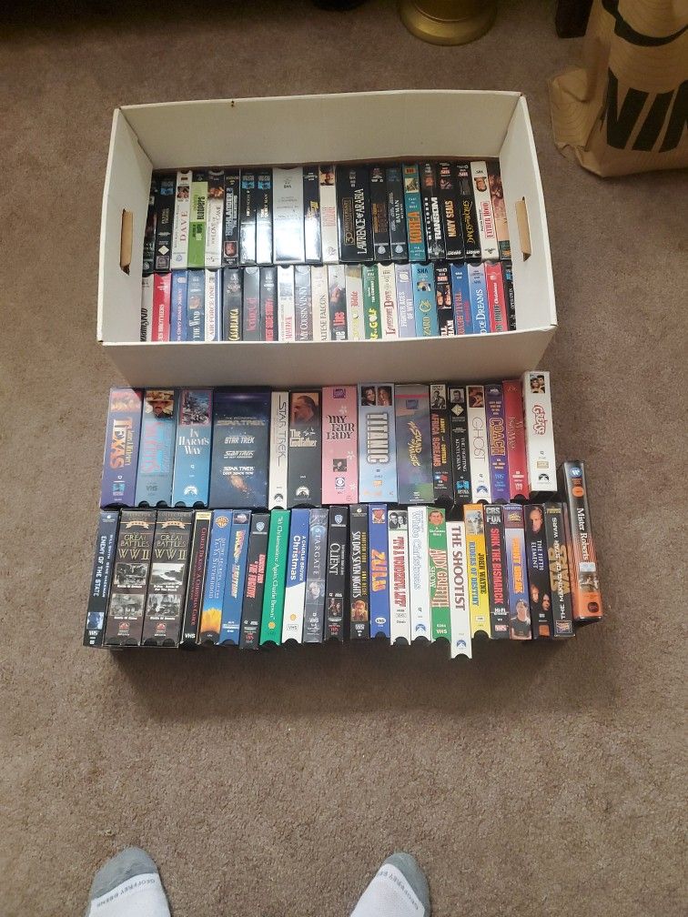A collection of 76VHS movies