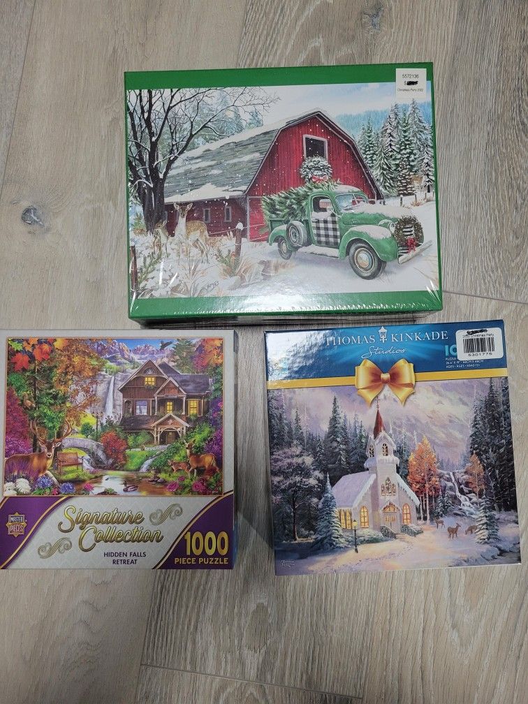 3 Puzzles 1000 Pieces Each