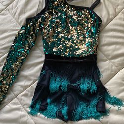 Girls Latin Jazz Dance Costume 