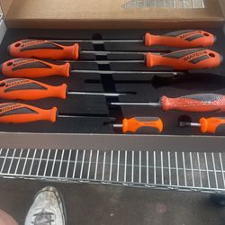 10 Piece Matco Screwdriver Set. Missing Medium Flat Tip