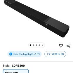 Klipsch Flexus Core 200 185W 3.1.2-Channel Dolby Atmos Soundbar, Black-Mint Conditions